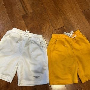MAC Cosmetics White and Yellow Shorts Comfortable Loungewear